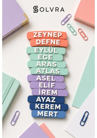 Kişiye Özel Kalem İsimliği 5 Li Paket Solvra Diğer