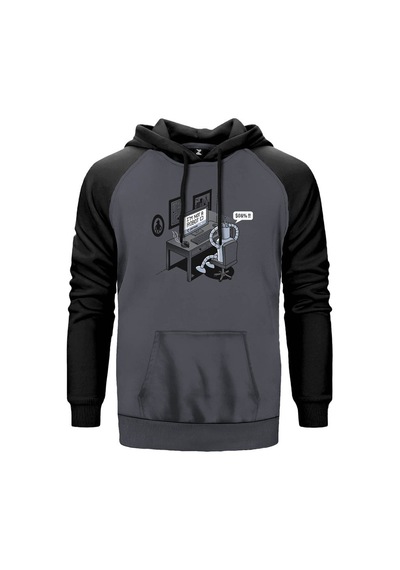 Im Not A Robot Kırmızı Renk Reglan Kol Sweatshirt