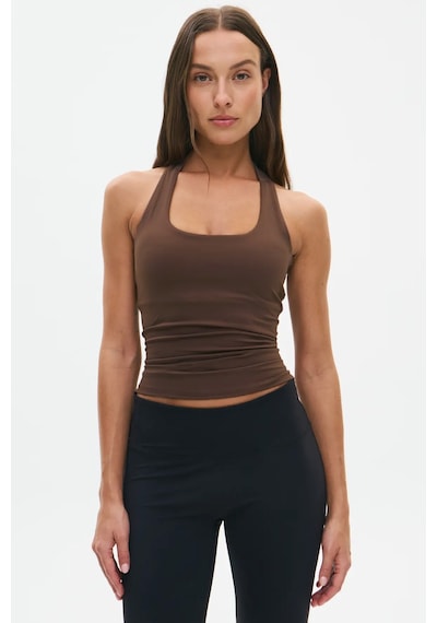 Madmext Acı Kahverengi Halter Yaka Kadın Atlet Mg2680 Acı Kahverengi