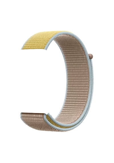 Apple Uyumlu Watch İle 42 44mm Kumaş Kayış Kahverengi sarı