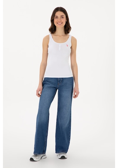 U.S. Polo Assn. Kadın Mavi Loose Fit Jean Pantolon 50304259-DN0022