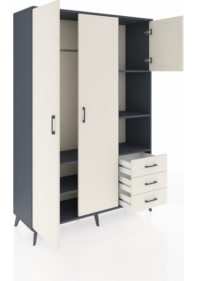 Hyperion Dolap 5 Raflı 3 Çekmeceli Tek Askılı 132x44x195 Antrasit-aytaşı/aytaşı Aytası/aytası Hyperion Dolap 5 Raflı 3 Çekmeceli Tek Askılı 132x44x195 Antrasit-aytaşı/aytaşı Aytası/aytası