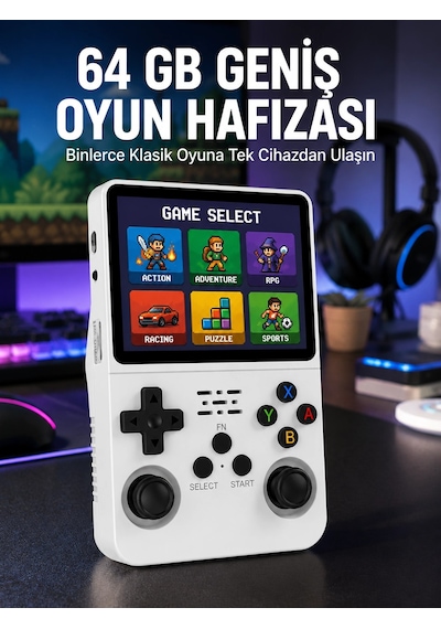 Kargo Klasik Oyun Konsolu 64 Bit İşlemci Ve Çift Kart Girişi Özellikli Yeni Nesil Najmaddin