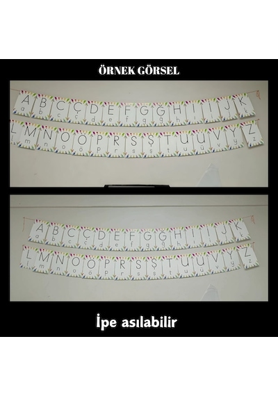 İlkokul Alfabe Kartları 02 Asılabilir