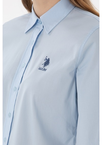 U.s. Polo Assn. Kadın Açık Mavi Gömlek Basic 50298091-vr003 Acık Mavı Açık Mavi
