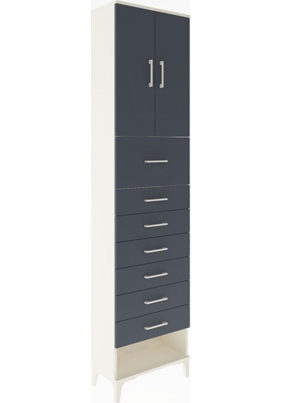 Arges Dolap 2 Raflı 7 Çekmeceli 2 Kapaklı 60x30x243 Aytaşı-antrasit Aytası Arges Dolap 2 Raflı 7 Çekmeceli 2 Kapaklı 60x30x243 Aytaşı-antrasit Aytası