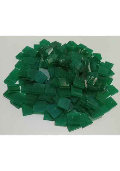 Koyu Turkuaz Yeşil Kare Vitray Cam Mozaik Taşı - Sanatsal Mozaik İçin Yaklaşık 10 X 10 Mm