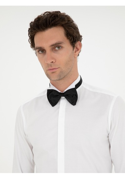 Cacharel Beyaz Slim Fit Pamuk Karışımlı Manşetli Smokin Gömlek Cacharel Beyaz Slim Fit Pamuk Karışımlı Manşetli Smokin Gömlek