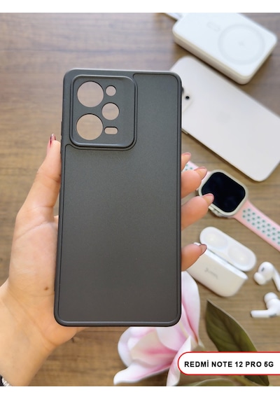 Redmi Note 12 Pro 5g Uyumlu Kamera Korumalı Darbeye Dayanıklı Renk Atmayan Keep Silikon Kılıf Siyah