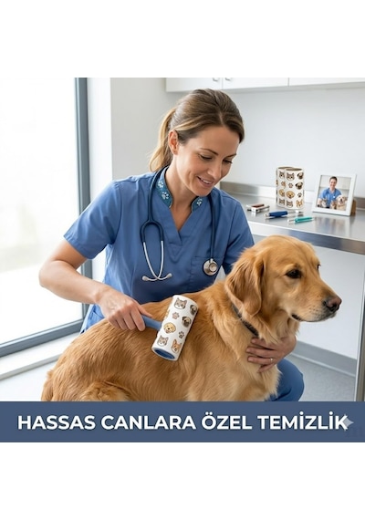 Deinhaus Tüy Toplayıcı Roller Seti, 6 Rulo, Kedi Ve Köpek Tüyü Temizleyici, Ergonomik Sap, Hassas Yüzeylere Uygun
