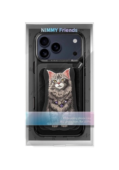 İphone 18 Pro Max Nimmy Telefon Kılıfı 3d Nakış Aksesuar Kartlıklı çok renkli