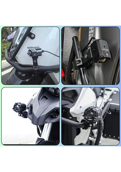 Motosiklet Gidon Sis Farı Montaj Ayağı 2 Adet Alüminyum Braket