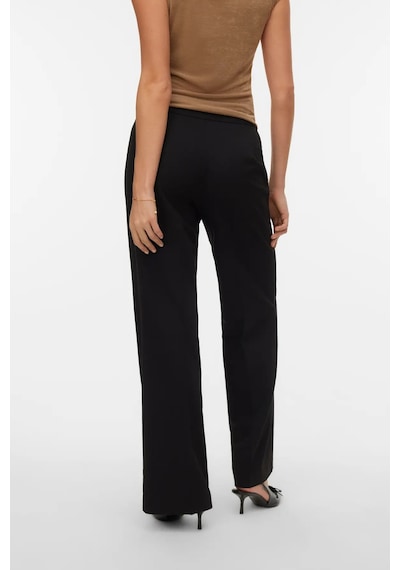 Vero Moda Kadın Vmdallas Geniş Paçalı Rahat Form Cepsiz Pantolon 10341128 Siyah Siyah