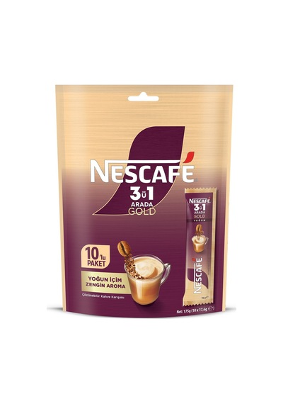 Nescafé 3'ü 1 Arada Gold Yoğun 10'lu 6'li Avantaj Paketi Mıchu Çözünebilir