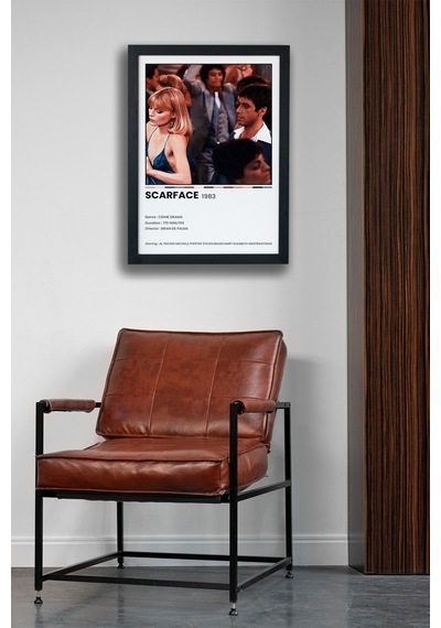 Scarface Dizi-film Siyah Çerçeveli Poster Tablo