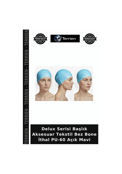 Delux Serisi Başlık Aksesuar Tekstil Bez Bone İthal Pu-60 Açık Mavi