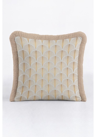 Art Deco Palmiye Tasarımlı Saçaklı Yastık Kılıfı-geometrik Modern Ekru Vizon Püsküllü Kırlent Kılıfı Kadim Düş Ritüel Art Deco Palmiye Tasarımlı Saçaklı Yastık Kılıfı-geometrik Modern Ekru Vizon Püsküllü Kırlent Kılıfı Kadim Düş Ritüel