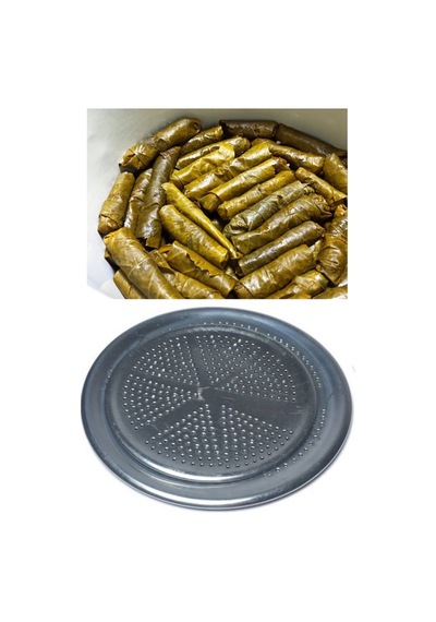 Sarma Dolma Tencere Kapağı Yapışmayı Önleyici Yaprak Sarma Pişirme Aparatı 2 Adet 22cm 24cm Paslan Diğer