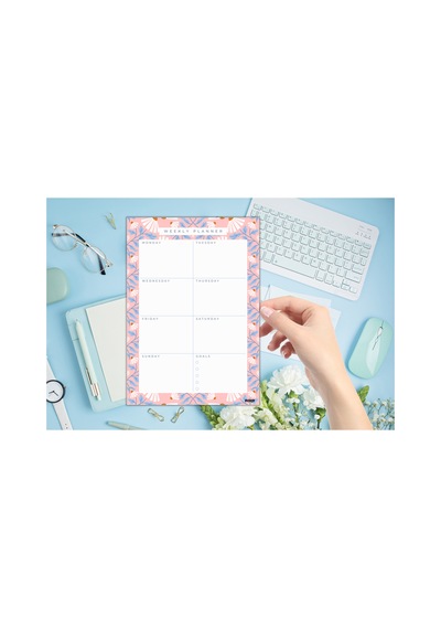 Haftalık Planlayıcı - A4 Ebat Yapılacaklar - 30 Yaprak - Weekly Planner - 0657 Çok Renkli