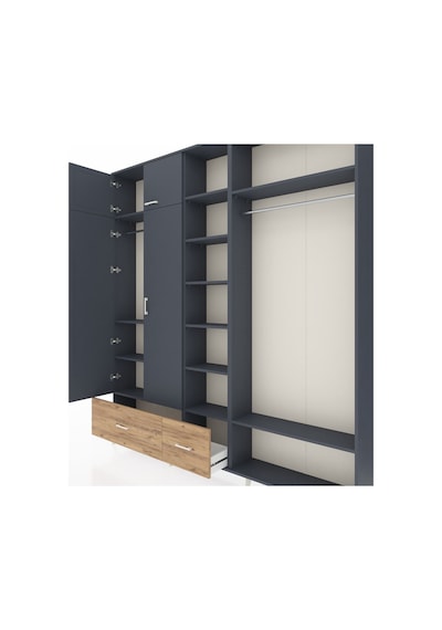 Arges Dolap 12 Raflı 2 Çekmeceli 2 Askılı 220x30x243 Antrasit-antrasit/çam Antrasıt/atlas Çam Arges Dolap 12 Raflı 2 Çekmeceli 2 Askılı 220x30x243 Antrasit-antrasit/çam Antrasıt/atlas Çam