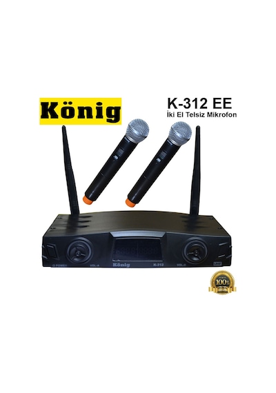 König K-312 Ee Iki El Telsiz Mikrofon