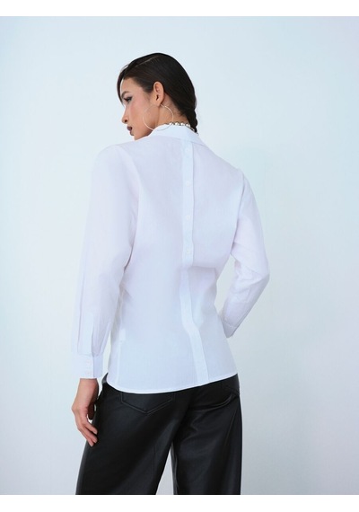 LOFT Loose Fit Kadın Gömlek U.kol Lf2036508 Q1.v1 Beyaz