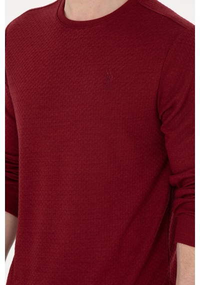 U.S. Polo Assn. Erkek Regular Fit Bisiklet Yaka Bordo Sweatshirt 50290063-VR014 U.S. Polo Assn. Erkek Regular Fit Bisiklet Yaka Bordo Sweatshirt 50290063-VR014
