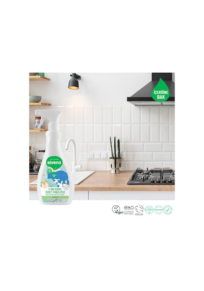 Siveno %100 Doğal Yüzey Temizleyici Bitkisel Leke Çıkarıcı Mermer Fayans Ahşap Yüzeyler 500 ML