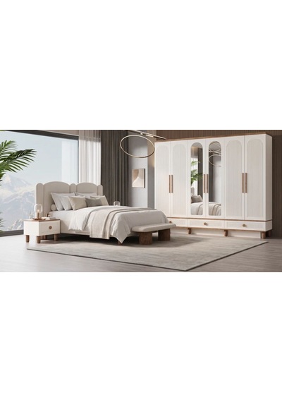 Lotus Mdf Bazalı Yatak Odası Takımı