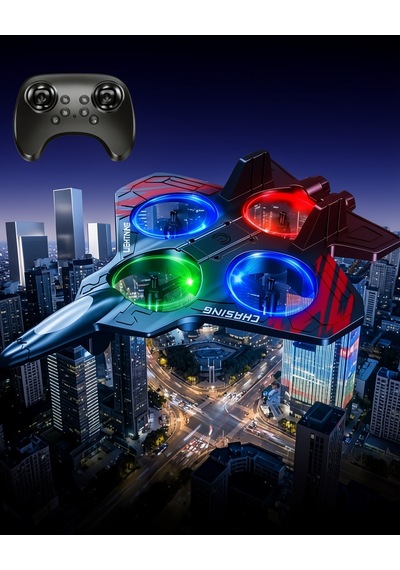 Led Işıklı Drone Fighter Jet Tasarımı 2.4ghz Uzaktan Kumandalı