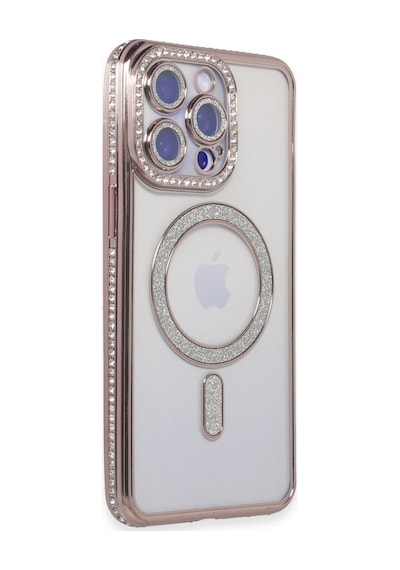 Apple iPhone Uyumlu 15 Pro Kılıf Joke Simli Magneticsafe Kılıf - Pembe Bzsxx00 1