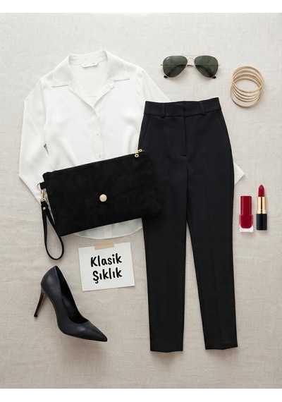D&s Accessories Kadın Suet Clutch Şık El Çantası Siyah