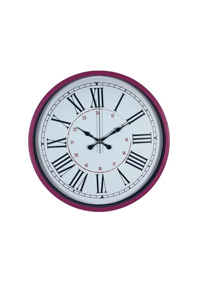 Pembe 36 Cm Dekoratif Duvar Saati Çok Renkli