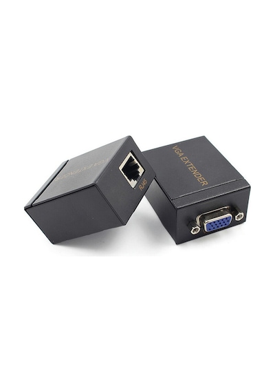 VGA Extender 60 Metre RJ45 Cat5e/Cat6 Ağ Kablosu VGA Uzatıcı
