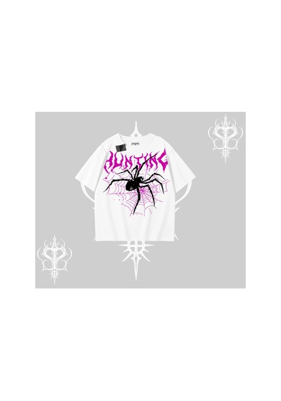 Tarzsokak Beyaz Oversize Tişört Autumn Spider