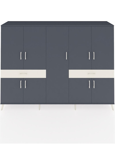 Hyperion Dolap 12 Raflı 2 Çekmeceli 8 Kapaklı 220x44x163 Antrasit Antrasit-antrasit/aytaşı Hyperion Dolap 12 Raflı 2 Çekmeceli 8 Kapaklı 220x44x163 Antrasit Antrasit-antrasit/aytaşı