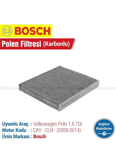Vw Polo 1.6 Tdı Bosch  Aktif Karbonlu Polen Filtresi (2009-2014)