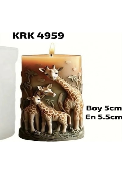 Zürafa Ailesi Silikon Kalıp