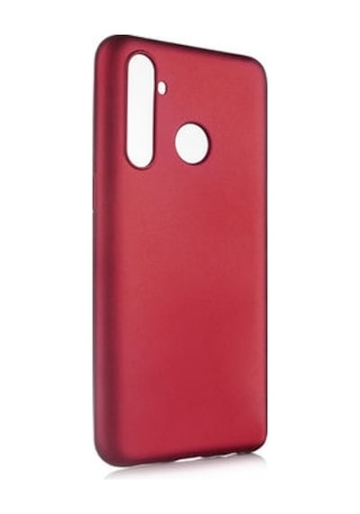 Realme 5 Pro Kılıf Esnek Yapılı İnce Slim Silikon Kapak Ryc/premier Bordo