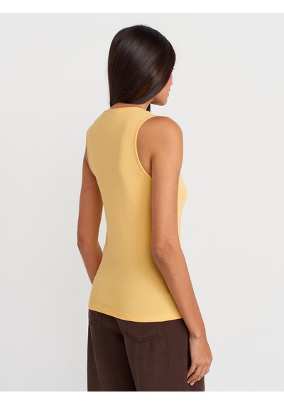 Dilvin 21080 V Yaka Kolsuz Top-sarı Sari