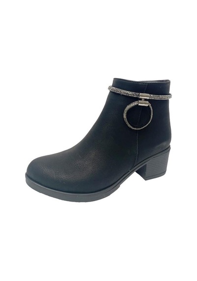 Fix 9305 Yağlı Deri Trend Fashion Fermuarlı Kadın Bot Siyah