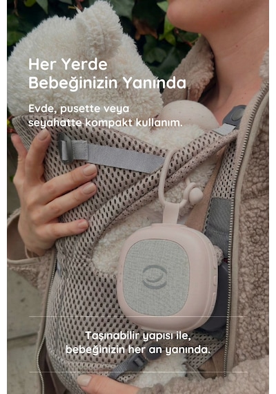Plus 33 Sesli Ağlama Sensörlü Beyaz Gürültü Cihazı Bebek Uyku Arkadaşı Ayıcık Pembe