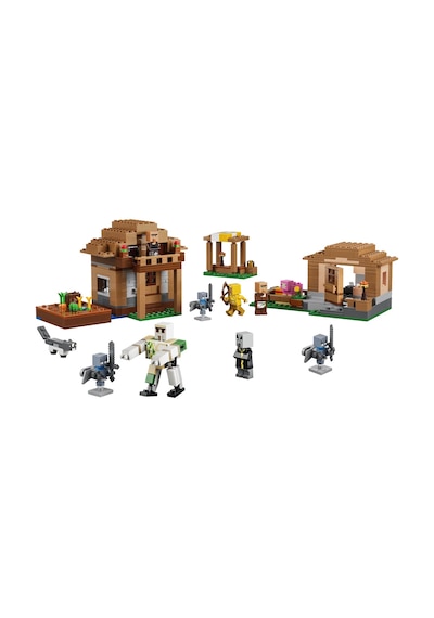 LEGO® Minecraft® Evoker Köy Saldırısı 21596 – 9 Yaş ve Üzeri Çocuklar için 11 Figür İçeren Yaratıcı Oyuncak Yapım Seti (607 Parça)