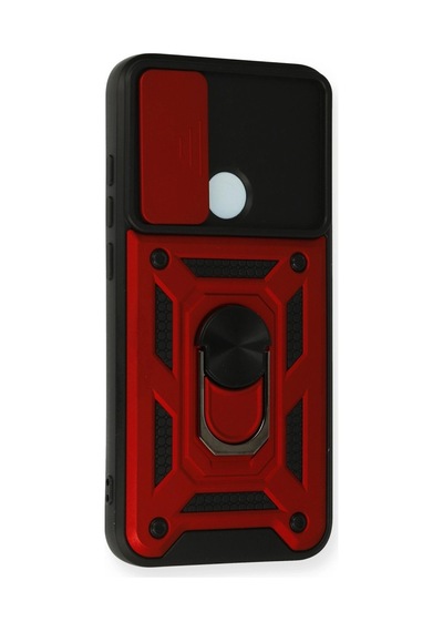 Mep Xiaomi Redmi Note 8 Kılıf Pars Lens Yüzüklü Silikon - Kırmızı Najmaddin renkli