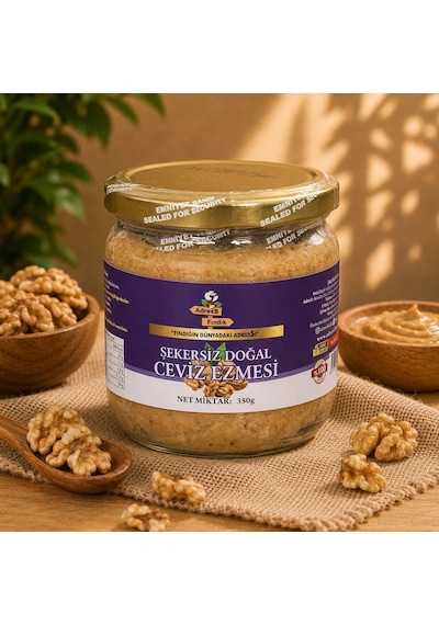 Adress Fındık Şekersiz Doğal Ceviz Ezmesi 350 G