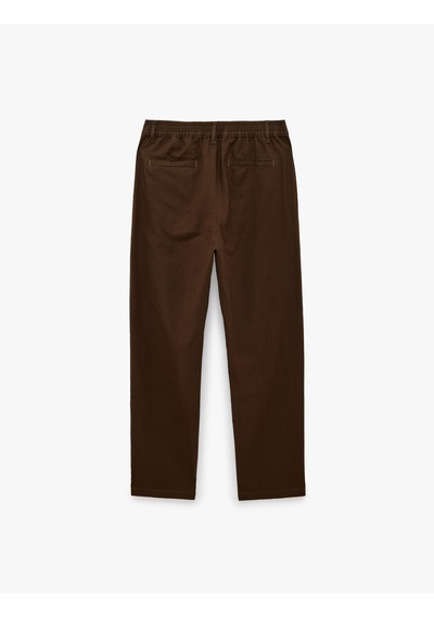 Koton Cepli Beli Lastikli Keten Karışımlı Slim Fit Pantolon Koyu Kahverengi 6sam40165hw Koyu Kahve Koton Cepli Beli Lastikli Keten Karışımlı Slim Fit Pantolon Koyu Kahverengi 6sam40165hw Koyu Kahve