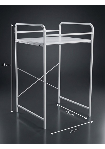 Çamaşır Makinesi Dolabı Raf Metal Düzenleyici Organizer 2 Katlı Banyo Rafı Çok Amaçlı Dolap 261 Çok Renkli