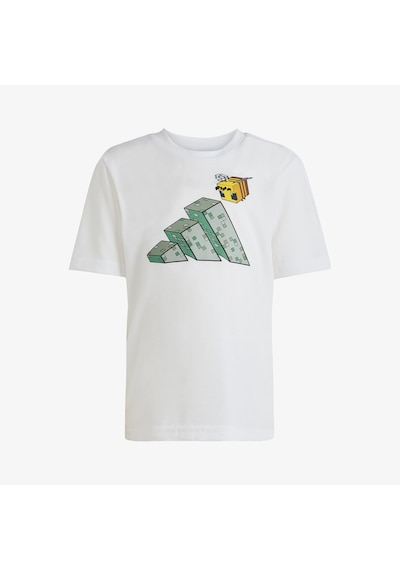 Adidas Minecraft Çocuk Beyaz Şort Takım Jz3533 Çok Renkli