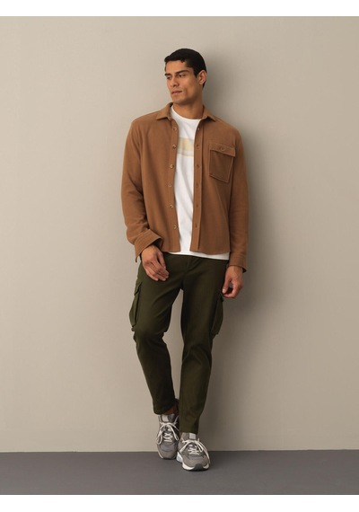 Xint Camel Regular Fit Pamuklu Gömlek Ceket 501953