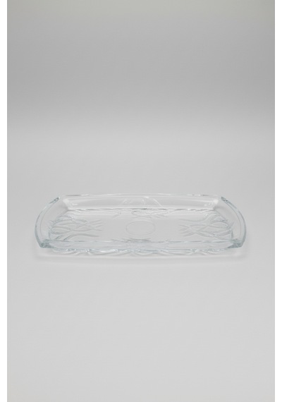 Cam Dikdörtgen Sunumluk Tabak 18x33 Cm Şık Servis Ve Sunum